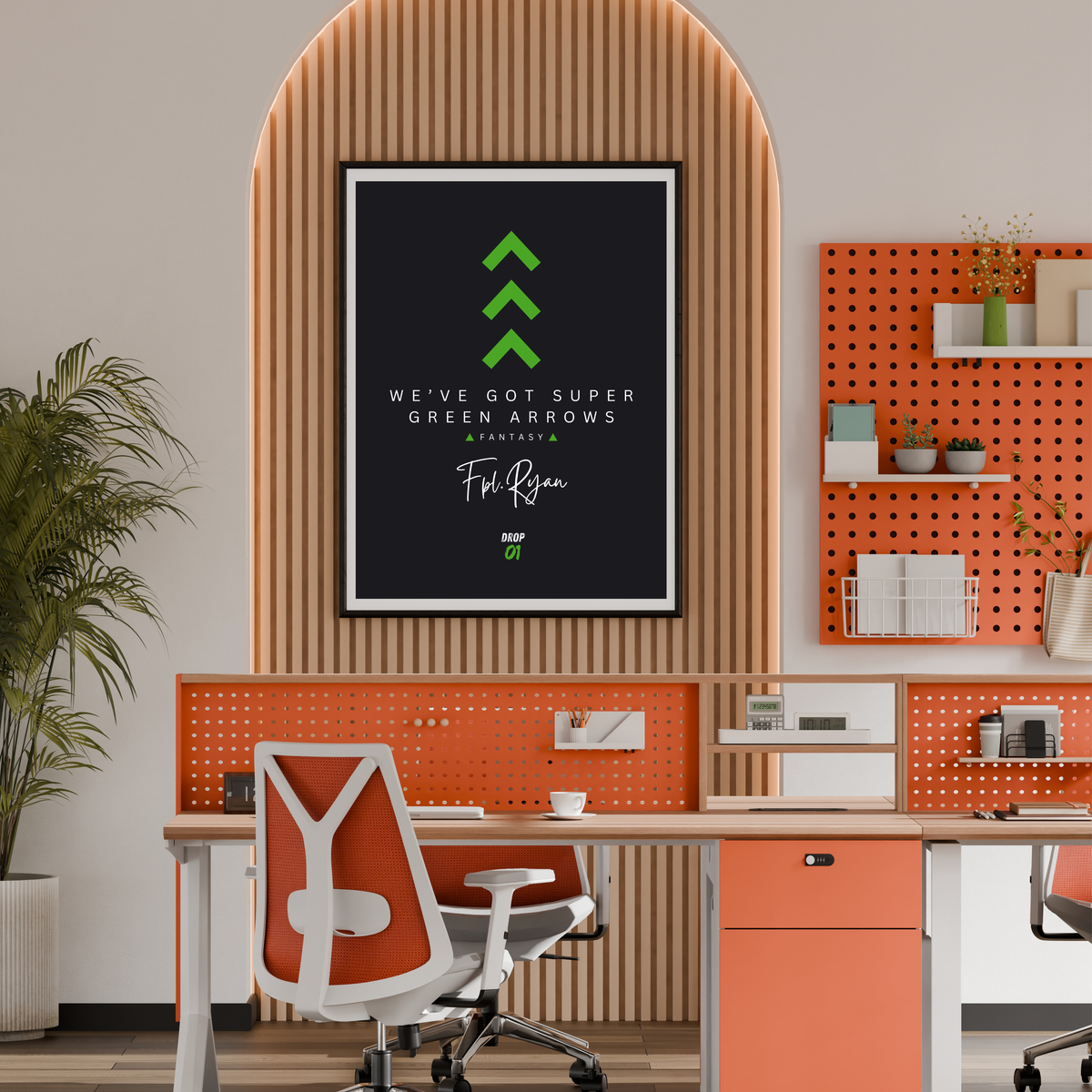 Super Green Arrows – A3 Art Print