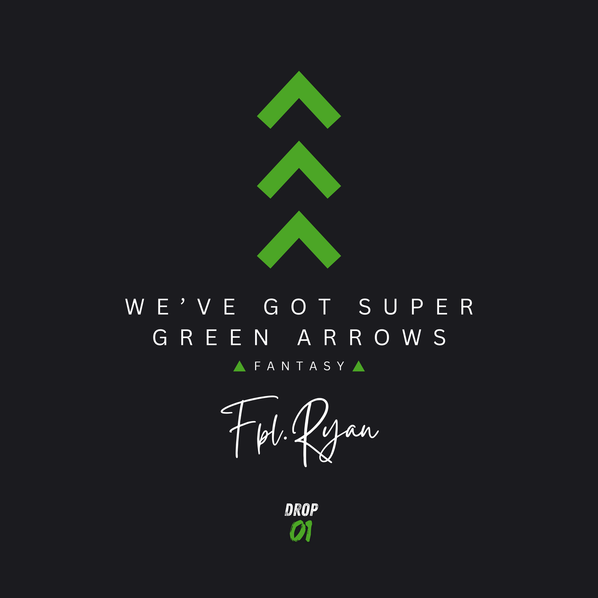 Super Green Arrows – A3 Art Print