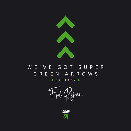 Super Green Arrows – A3 Art Print